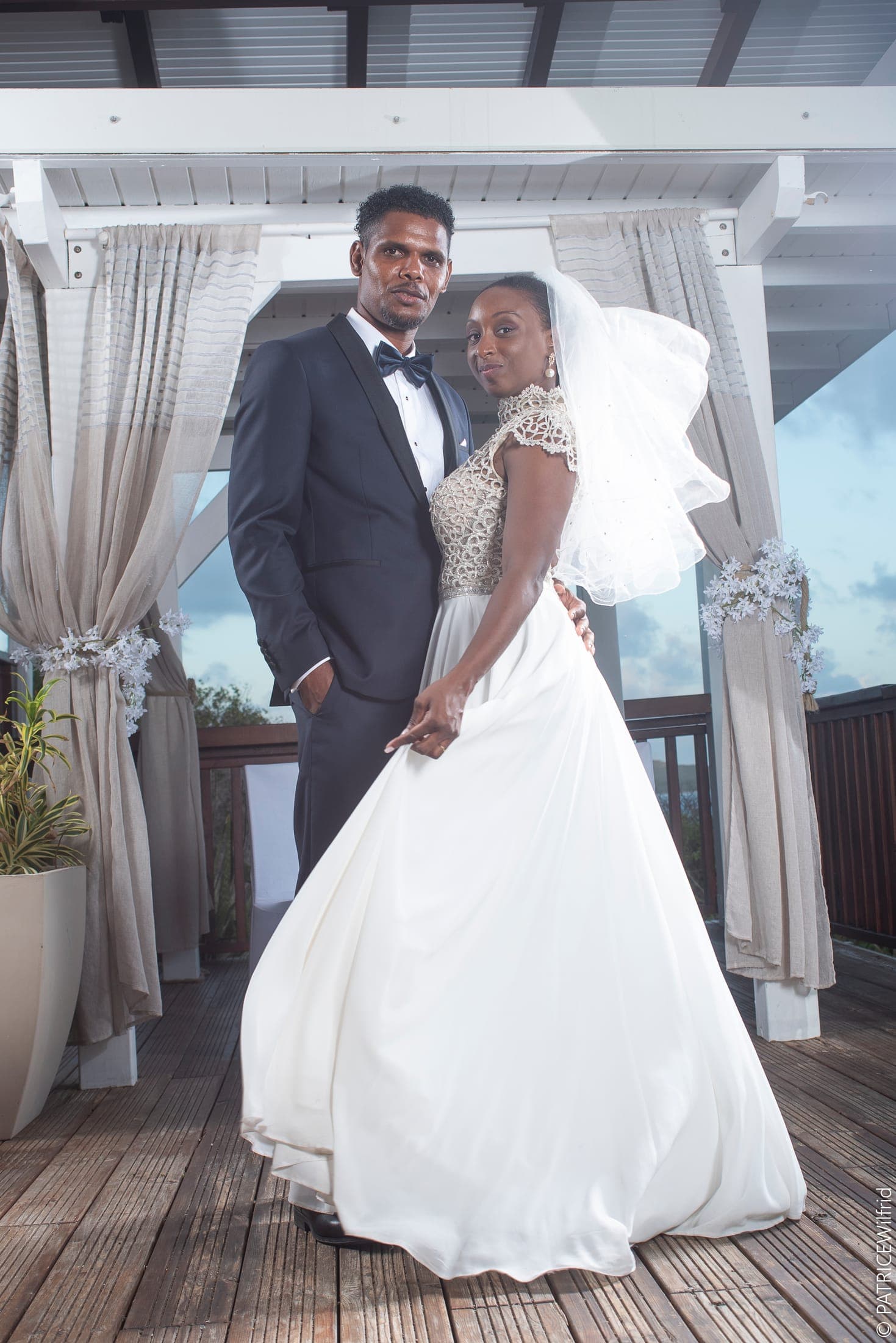 Portrait de Christophe et Sandra le jour de leur mariage